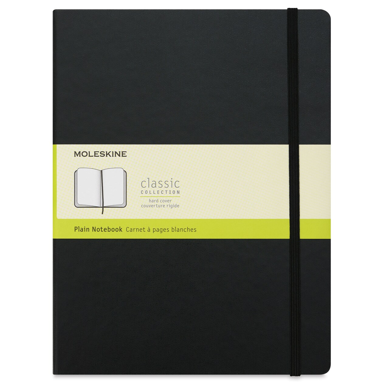 Moleskine Classic Hardcover Notebook - Black, Blank, 9-3/4" x 7-1/2"